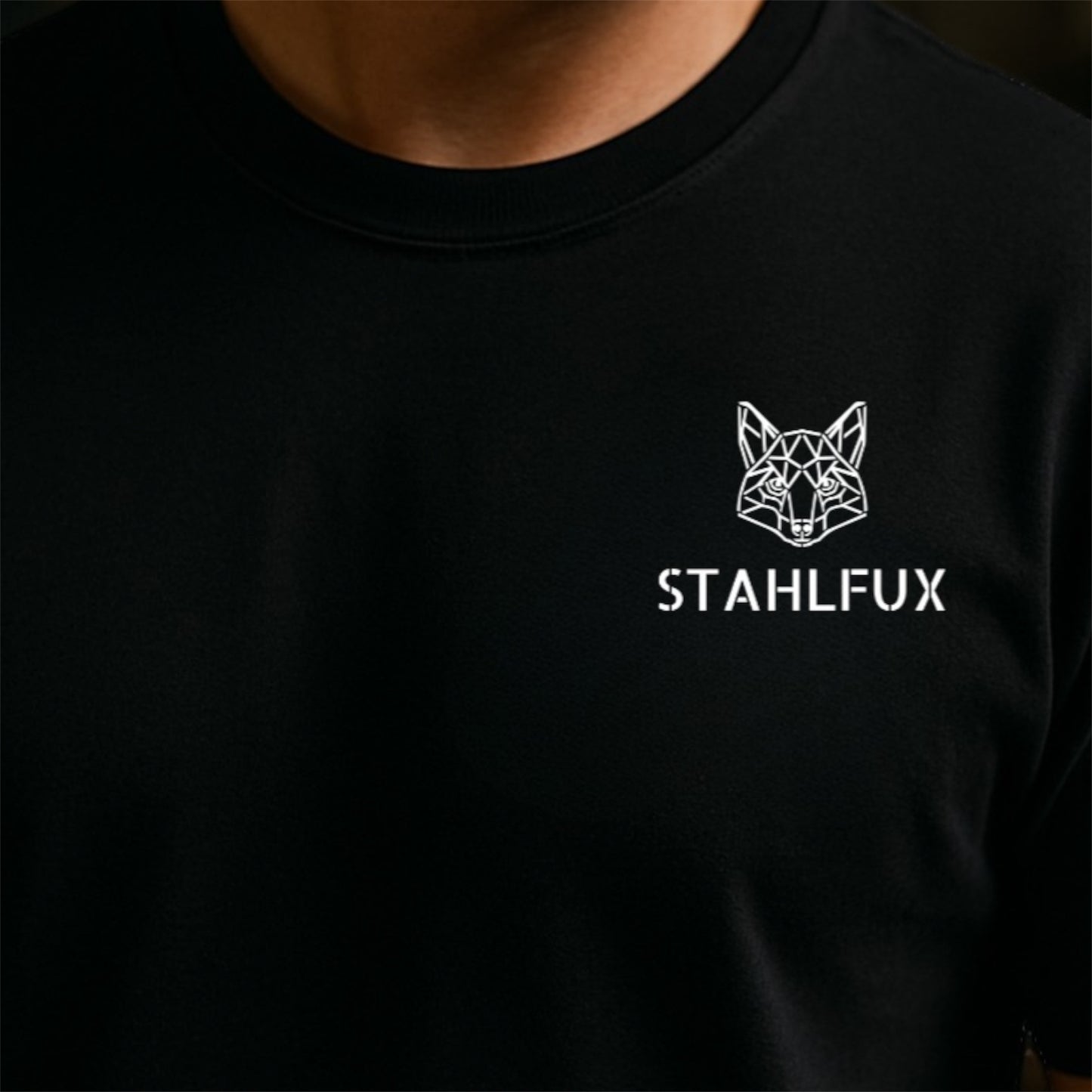 StahlFux T-Shirt „Fusion Fox“ – Black Edition Gr. L