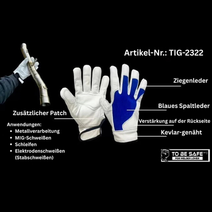 StahlFux TIG-2322 – Profi-Schweißerhandschuhe aus Ziegenleder | TIG, MIG & Elektroden-Schweißen