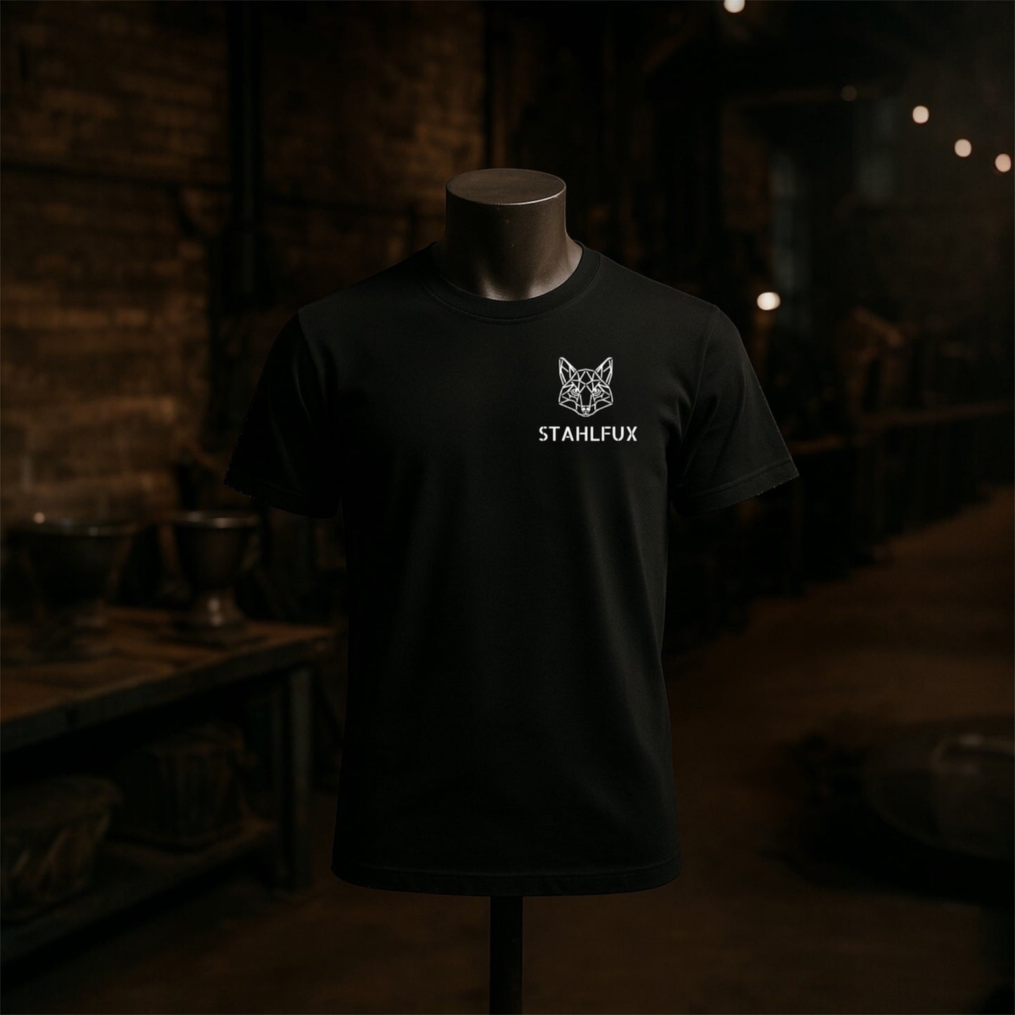 StahlFux T-Shirt „Fusion Fox“ – Black Edition Gr. L