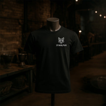 StahlFux T-Shirt „Fusion Fox“ – Black Edition Gr. L