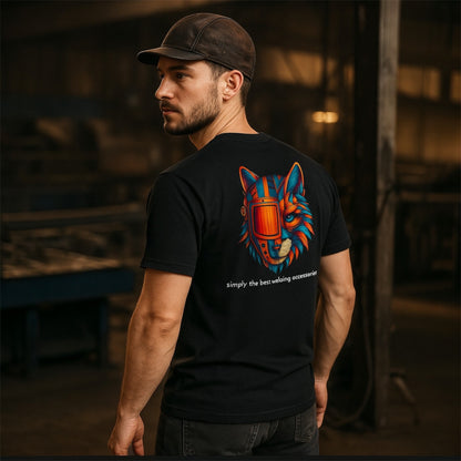 StahlFux T-Shirt „Fusion Fox“ – Black Edition Gr. L