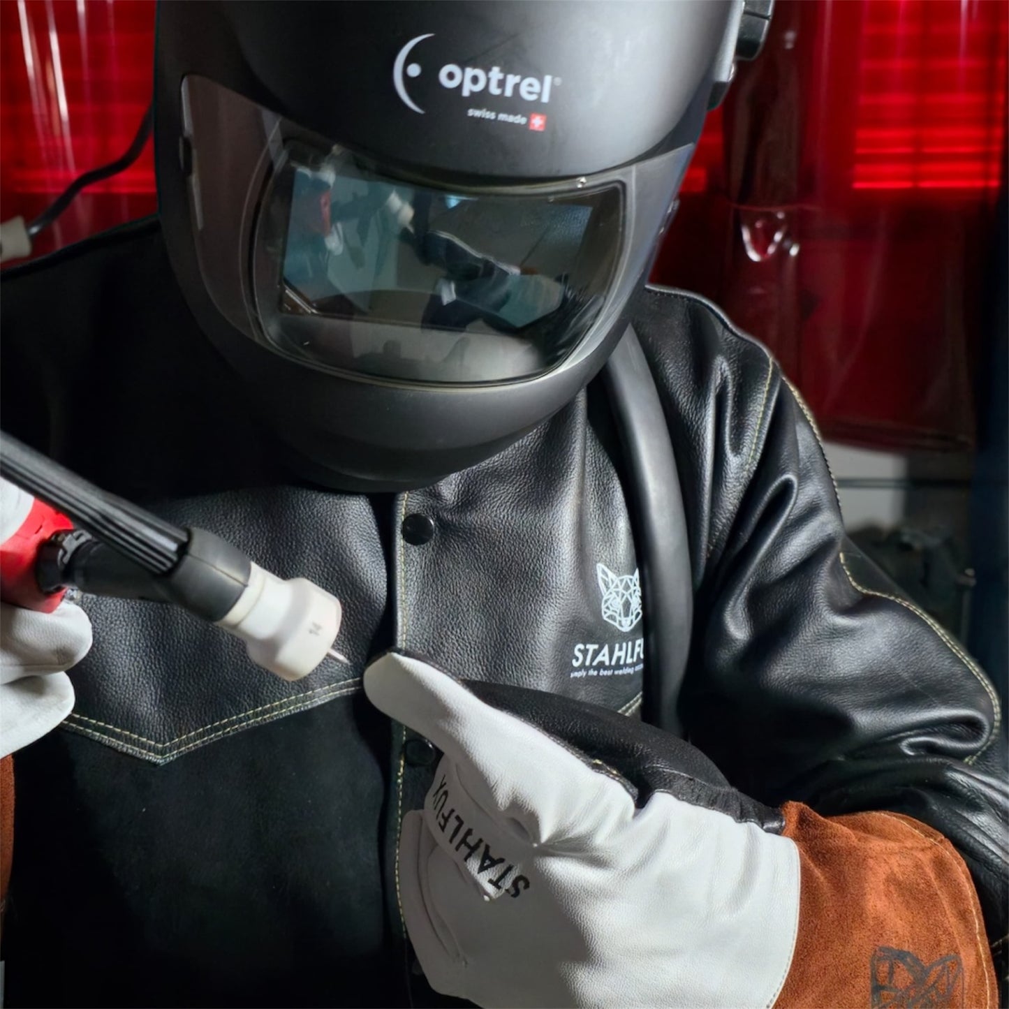 !!PreSale!! StahlFux Schweißerjacke „ArcGuard Pro“ – Premium Rindleder Classic Black