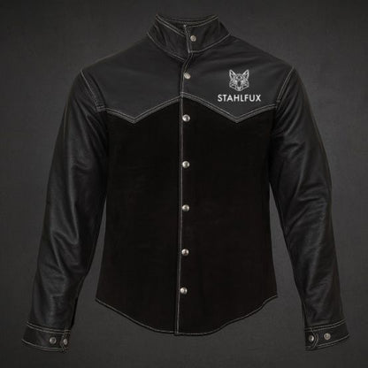 !!PreSale!! StahlFux Schweißerjacke „ArcGuard Pro“ – Premium Rindleder Classic Black