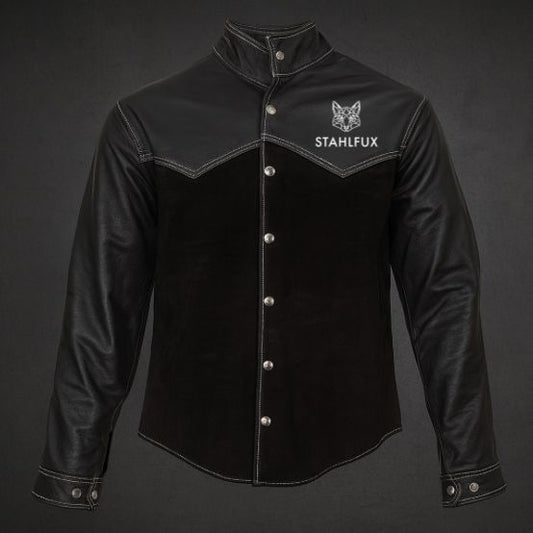 !!PreSale!! StahlFux Schweißerjacke „ArcGuard Pro“ – Premium Rindleder Classic Black
