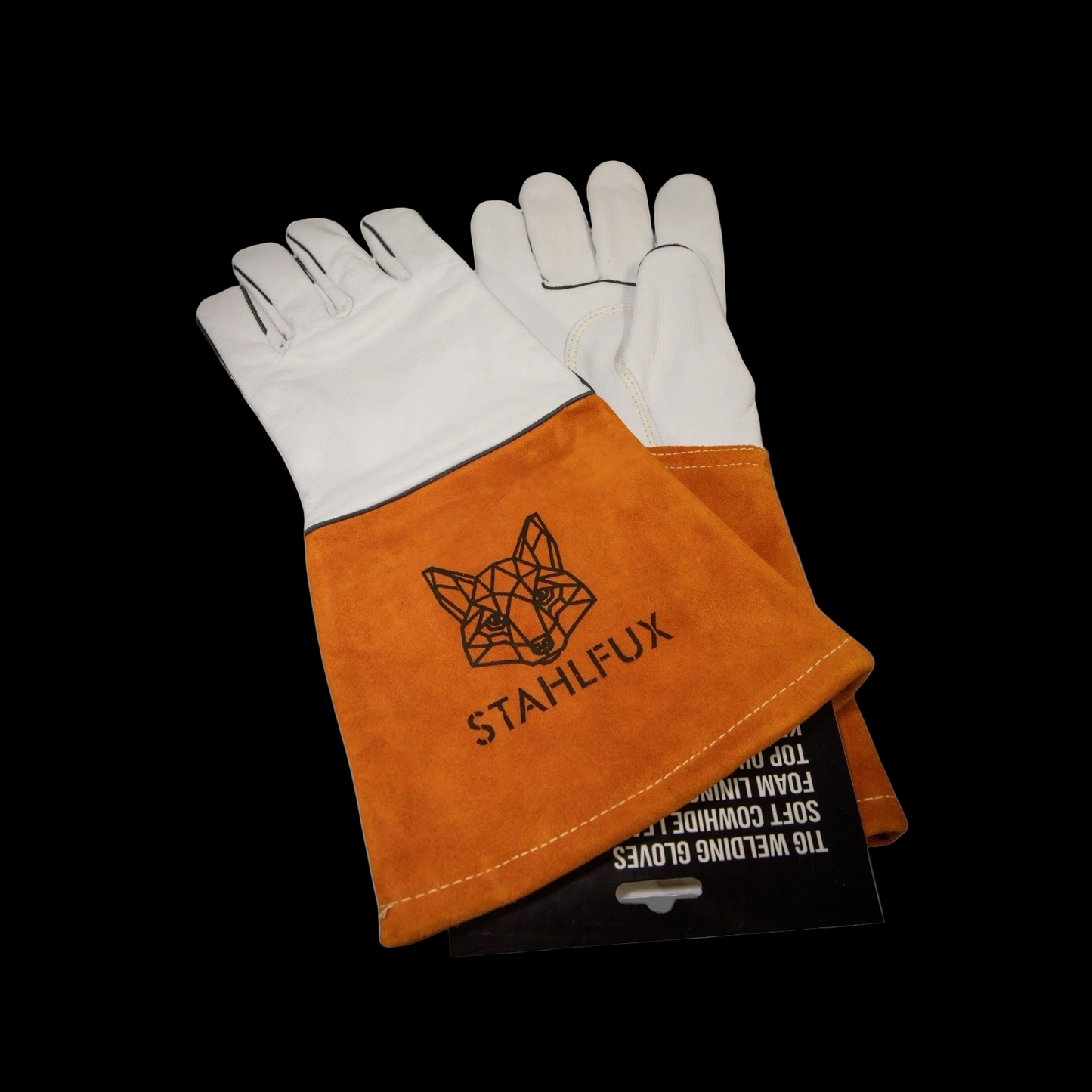 Schweißerhandschuhe weiß/orange