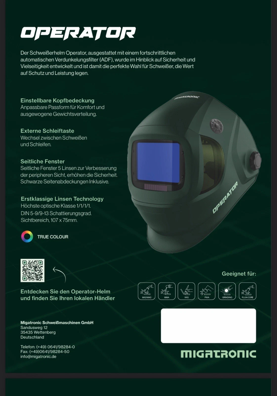 Schweißhelm Migatronic